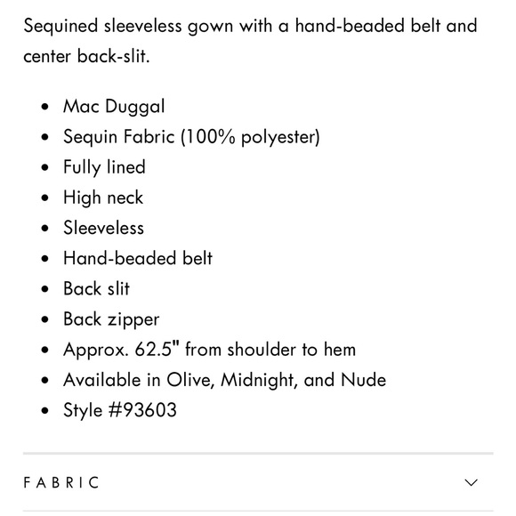 MAC DUGGAL SZ 10 SEQUINED SLEEVELESS GOWN DRESS. NWT - Picture 5 of 5